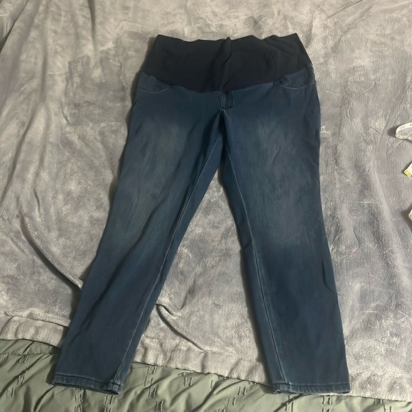 Paisley Sky Maternity Stretchy Jeggings XL - Picture 1 of 4